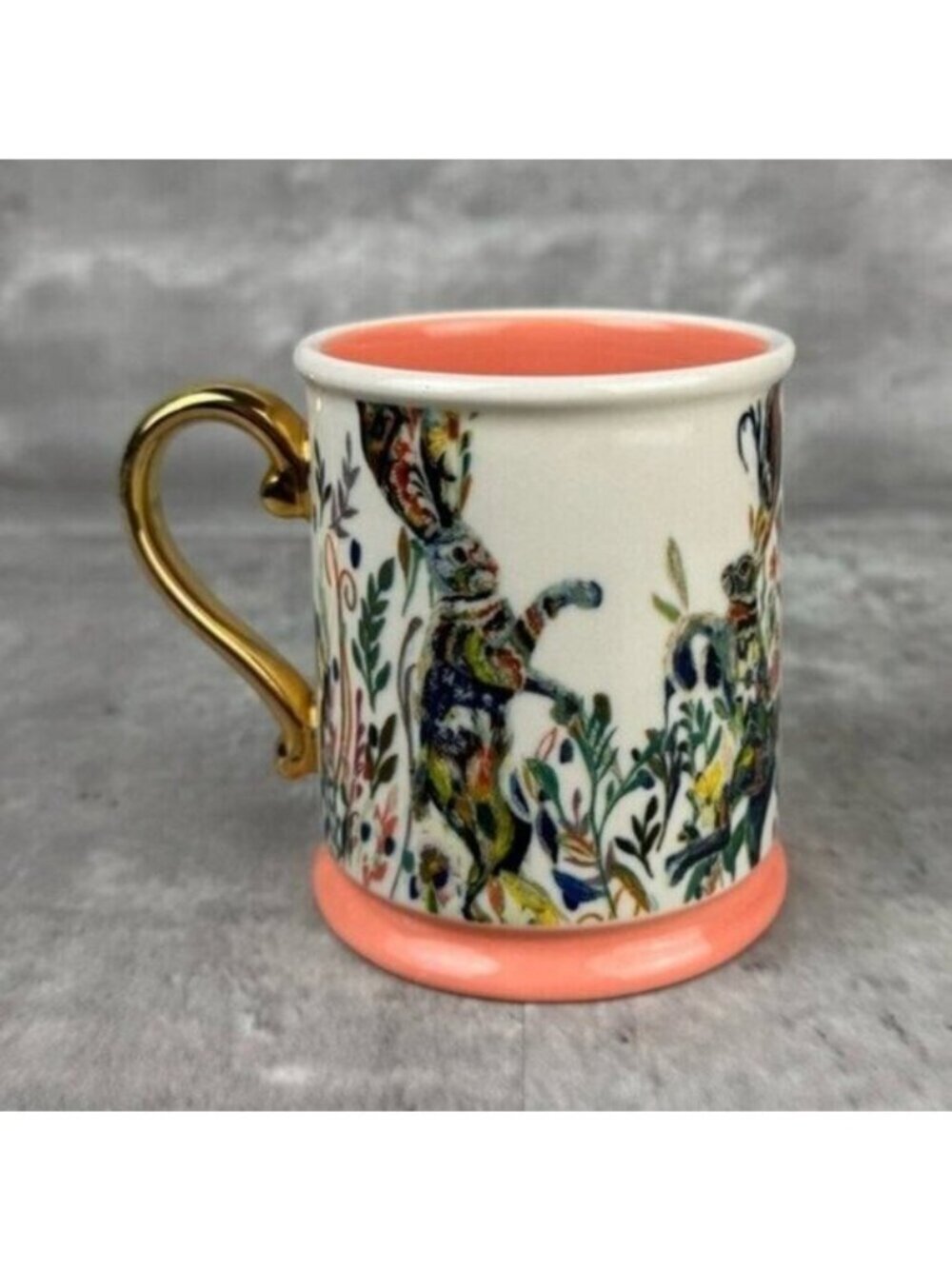 Anthropologie Starla Halfmann Dancing Hares Mug